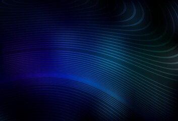 Dark Blue, Green vector background with wry lines.