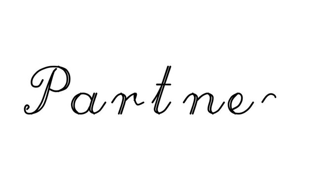 Partner Decorative Handwriting Animation in Six Cursive and Gothic Fonts