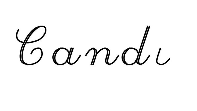 Candy Decorative Handwriting Animation in Six Cursive and Gothic Fonts
