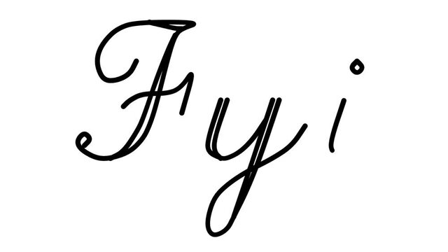 Fyi Decorative Handwriting Animation in Six Cursive and Gothic Fonts