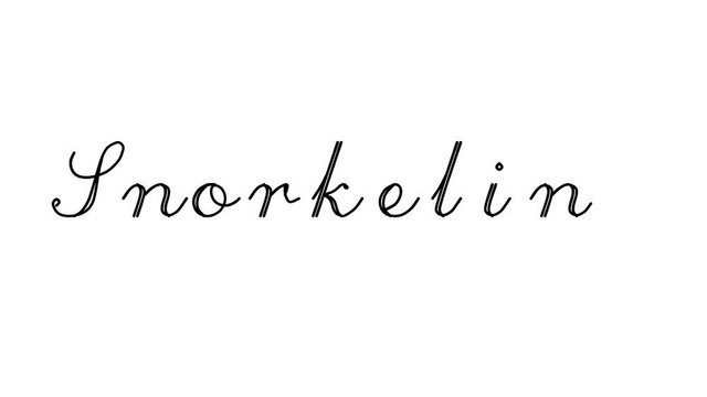 Snorkeling Decorative Handwriting Animation in Six Cursive and Gothic Fonts