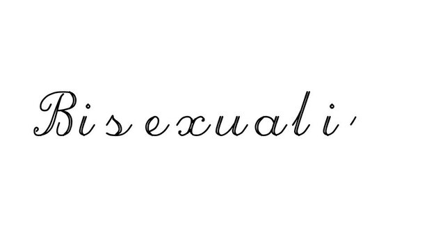 Bisexuality Decorative Handwriting Animation in Six Cursive and Gothic Fonts