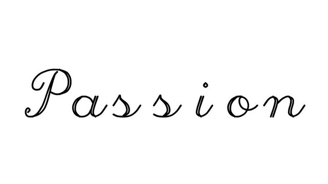 Passion Decorative Handwriting Animation in Six Cursive and Gothic Fonts