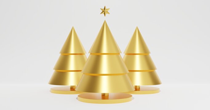 Merry Christmas and Happy New Year. Background Xmas design of realistic gifts box. christmas holiday decorate, abstract minimal concept, geometric background, 3d rendering 
