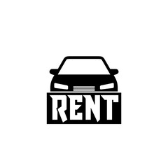 Rent car icon for web design isolated on white background