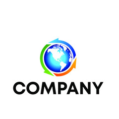 3D globe logo design