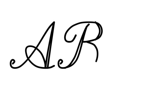 ABC Decorative Handwriting Animation in Six Cursive and Gothic Fonts