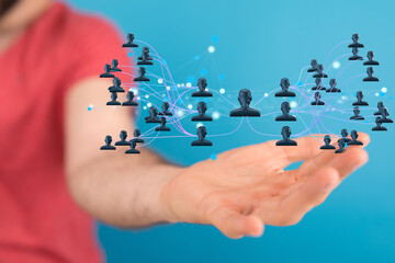 hierarchy connection team group digital