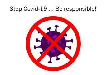 CMYK Corona virus drawings isolated on white. Corona virus pandemic. Safety first. Social distancing. Worldwide disease. Stop corona virus. Be responsible.   