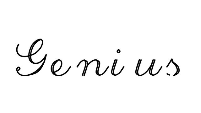 Genius Decorative Handwriting Animation in Six Cursive and Gothic Fonts