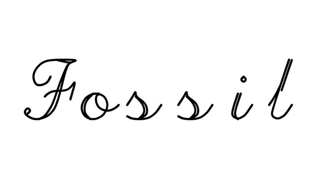 Fossil Decorative Handwriting Animation in Six Cursive and Gothic Fonts