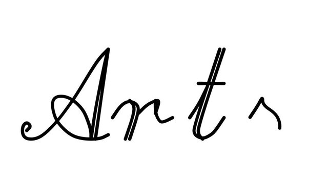 Arts Decorative Handwriting Animation in Six Cursive and Gothic Fonts