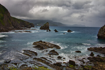 Cloudy Day on Sea Landscape