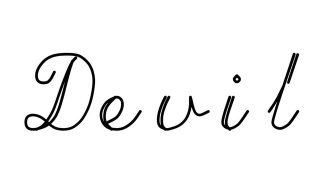 Devil Decorative Handwriting Animation in Six Cursive and Gothic Fonts