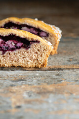 sweet pastries treat bun dessert ready to eat on the table healthy meal snack ingredient top view copy space for text food background rustic