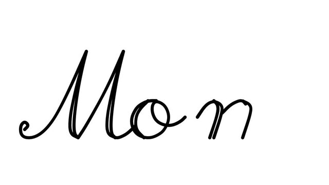 Mom Decorative Handwriting Animation in Six Cursive and Gothic Fonts