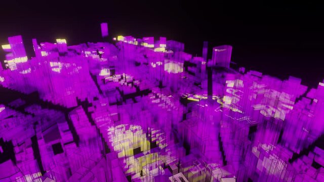 Purple City neon data science sci fi