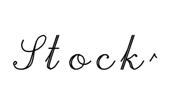 Stocks Decorative Handwriting Animation in Six Cursive and Gothic Fonts