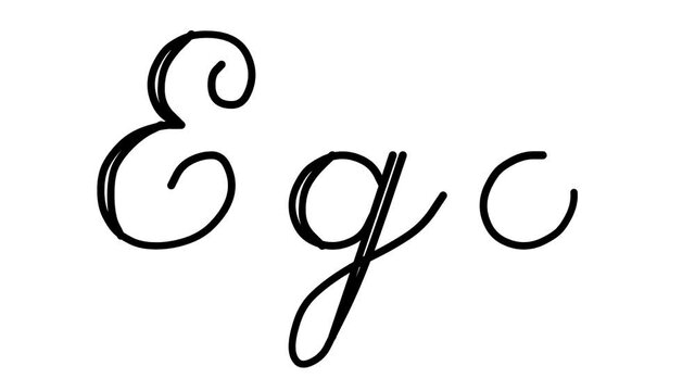 Ego Decorative Handwriting Animation in Six Cursive and Gothic Fonts