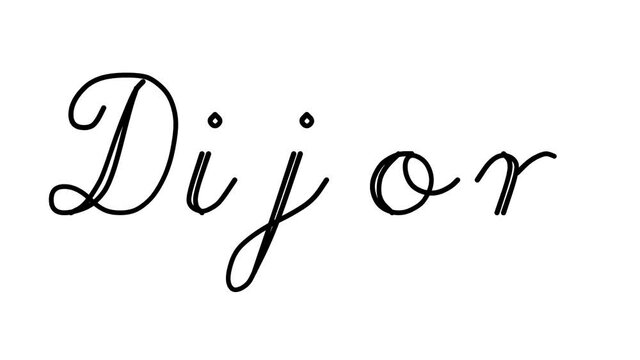 Dijon Decorative Handwriting Animation in Six Cursive and Gothic Fonts