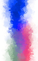 Painted composition with vibrant brush strokes. Textured colorful painting. Paint brushed wallpaper.