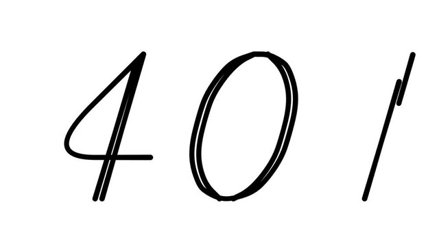 401 Decorative Handwriting Animation in Six Cursive and Gothic Fonts