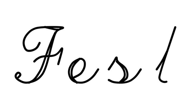 Fest Decorative Handwriting Animation in Six Cursive and Gothic Fonts