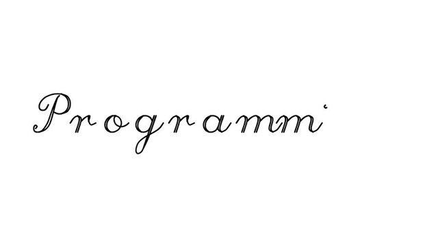 Programming Decorative Handwriting Animation in Six Cursive and Gothic Fonts