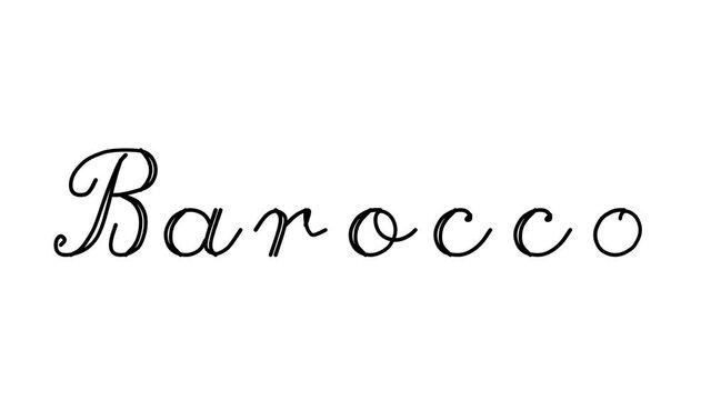 Barocco Decorative Handwriting Animation in Six Cursive and Gothic Fonts