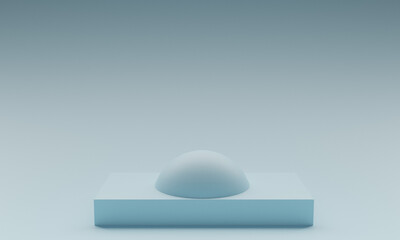 Abstract blue background with concept geometric figure and blank space