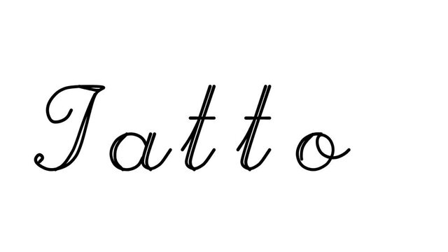 Tattoo Decorative Handwriting Animation in Six Cursive and Gothic Fonts