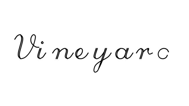Vineyard Decorative Handwriting Animation in Six Cursive and Gothic Fonts