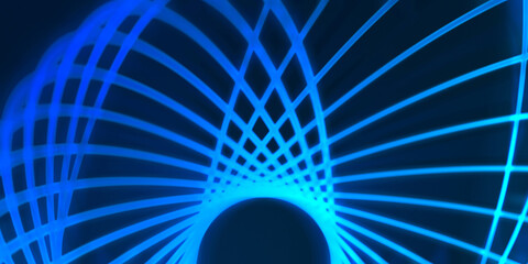 Neon colorful abstract design of light waves. Digital background with neon light glowing effect. Bright rays wallpaper.