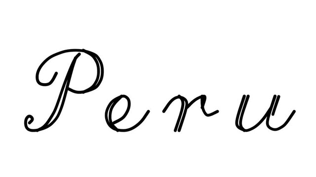 Peru Decorative Handwriting Animation in Six Cursive and Gothic Fonts