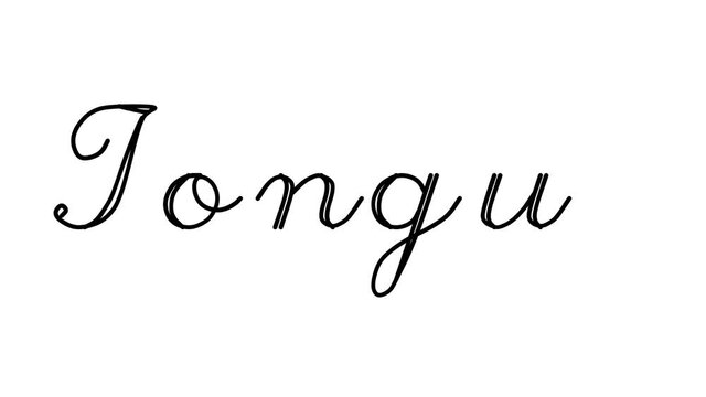 Tongue Decorative Handwriting Animation in Six Cursive and Gothic Fonts