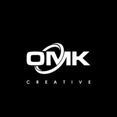 OMK Letter Initial Logo Design Template Vector Illustration