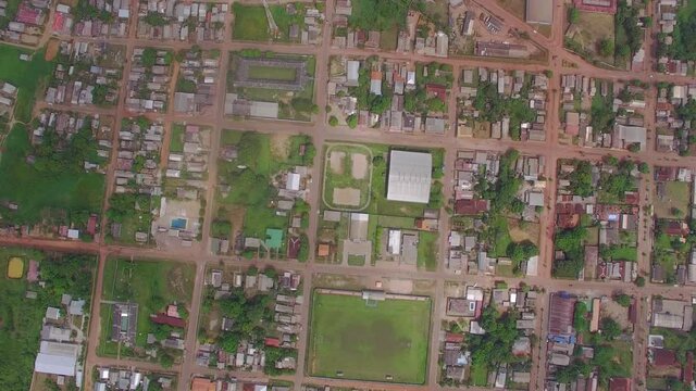 Top view of Borba City by drone