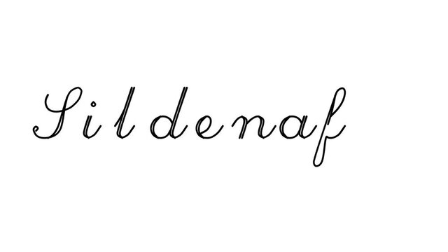 Sildenafil Decorative Handwriting Animation in Six Cursive and Gothic Fonts