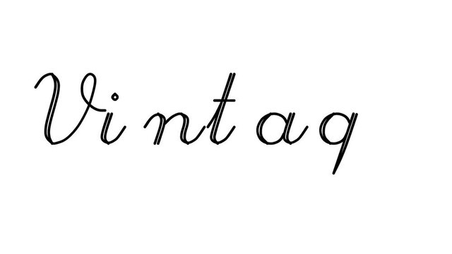 Vintage Decorative Handwriting Animation in Six Cursive and Gothic Fonts