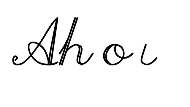 Ahoy Decorative Handwriting Animation in Six Cursive and Gothic Fonts