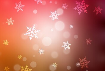 Dark Red, Yellow vector backdrop in holiday style.