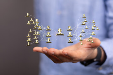 hierarchy connection team group digital