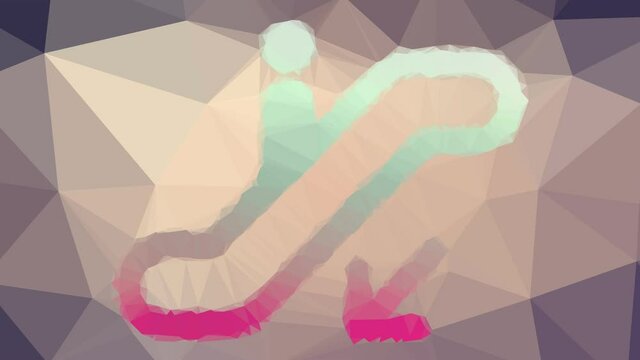 escalator down appearing interesting tessellation looping moving polygons