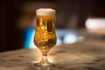 Beer at the bar and free space for your decoration.