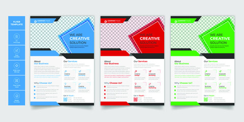 Corporate Business Flyer. Flyer Design. Leaflets a4 Template. Cover Book and Magazine. Annual Report
