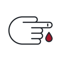 Blood test medical icon vector illustration isolated on white background.