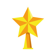 happy merry christmas golden star icon