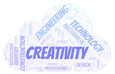 Obraz premium Creativity typography word cloud create with the text only