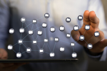 data network 3d digital info