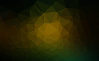 Obraz premium Dark Green, Yellow vector polygonal pattern.